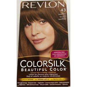 Women's Men's Unisex Revlon Colorsilk #43 Medium Golden Brown Hair Color NEW NWT